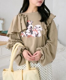 kutir（クティール）の「チェックリボンアニマルスウェット / トレーナー（その他）」