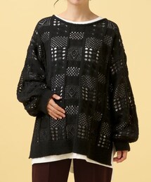 LEPSIM（レプシィム）の「マタニティ／ふわふわ編み柄ニット（その他）」