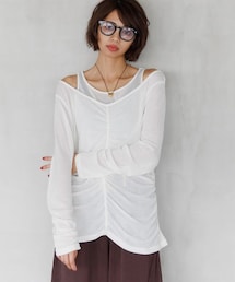 PAGEBOY（ページボーイ）の「シャーリングトップス×タンクセット(長袖)（トップス）」