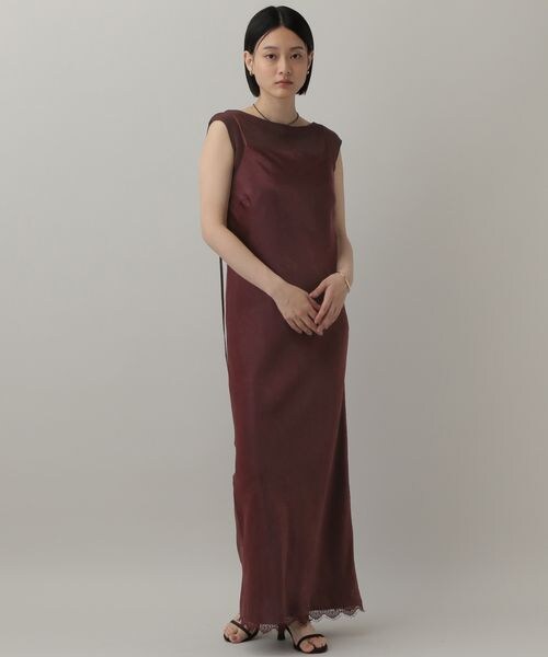 A part by(アパートバイ)の「カトリーヌサテンキャミワンピース(ワンピース/ドレス・レディース・アイボリー 08/ボルドー 38/ネイビー 88・FREE)」の21枚目の写真