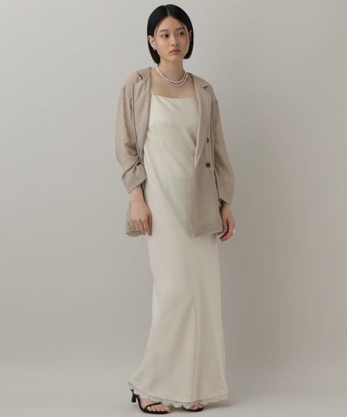 A part by(アパートバイ)の「カトリーヌサテンキャミワンピース(ワンピース/ドレス・レディース・アイボリー 08/ボルドー 38/ネイビー 88・FREE)」の19枚目の写真