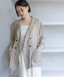 A part by（アパートバイ）の「レーヨンナイロンシアーシャツジャケット（トップス）」
