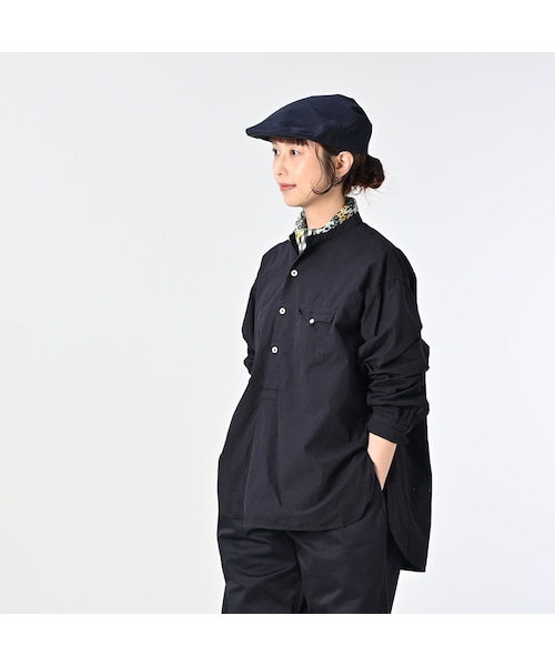 45R（フォーティファイブアール）の「コンパクトダンプの908オーシャン馬風シャツ（再び）（その他・レディース・02-シロ/12-ベージュ/62-カーキ/75-ネイビー・02-S/04-L）」の9枚目の写真