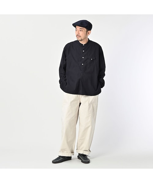 45R（フォーティファイブアール）の「コンパクトダンプの908オーシャン馬風シャツ（再び）（その他・レディース・02-シロ/12-ベージュ/62-カーキ/75-ネイビー・02-S/04-L）」の7枚目の写真