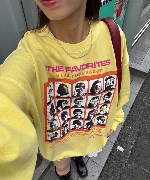 CIAOPANIC（チャオパニック）の「アソートプリントピグメントスウェット（Tシャツ/カットソー・レディース・ダークグレー/シルバー/サックスブルー/マスタード/ブラック/ネイビー/ブルー/チャコールグレー/イエロー/グレー/レモンイエロー/ブラックその他1・F）」の10枚目の写真