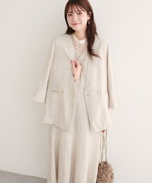 natural couture（ナチュラルクチュール）の「【WEB限定】ノーカラージャケット（ノーカラージャケット）」