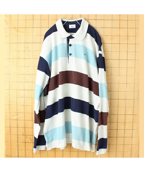 80s LACOSTE ラコステ 長袖 ポロシャツ フランス製 ヴィンテージ 80s フランス製 LACOSTE 長袖 ポロシャツ 8 フレラコ ビンテージ