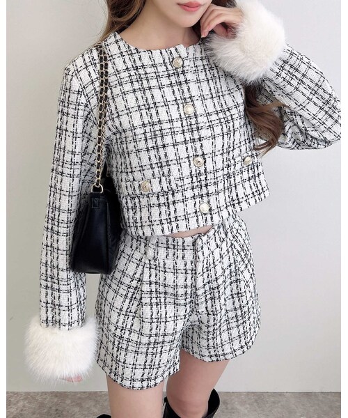 INGNI（イング）の「ツイードショートパンツ（パンツ・レディース・ｵﾌｸﾛ/ﾂｲｰﾄﾞ/ｸﾛｵﾌ/ﾂｲｰﾄﾞ・F）」の8枚目の写真