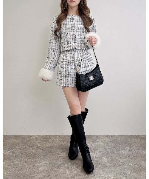 INGNI（イング）の「ツイードショートパンツ（パンツ・レディース・ｵﾌｸﾛ/ﾂｲｰﾄﾞ/ｸﾛｵﾌ/ﾂｲｰﾄﾞ・F）」の3枚目の写真