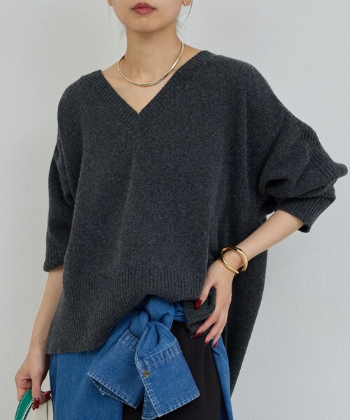 ENEU FRONT TULLE PEPLUM BLOUSE アイボリー 【公式通販】