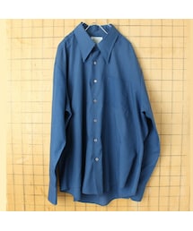 -- | 70s 80s USA Kmart 長袖 ライトフランネルシャツ ネイビー メンズXL アメリカ古着(シャツ/ブラウス)