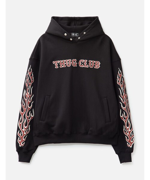 Leather Flame Hoodie