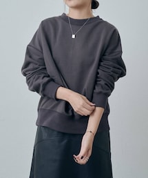 Lui's（ルイス）の「ハイゲージフレンチテリークルーネックトップス（Tシャツ/カットソー）」
