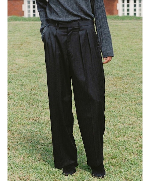 新品 lidnm LIDNM PREMIUM SHETLAND SLACKS LIDNM(リドム)の「PREMIUM SHETLAND OVER PANTS(スラックス
