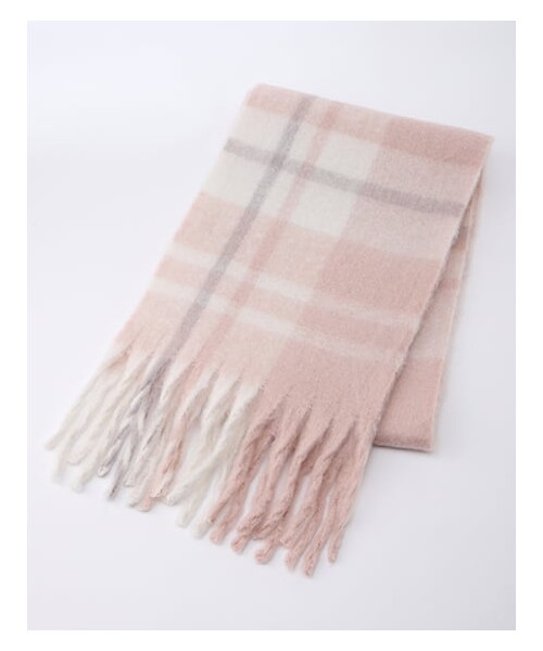 INGNI（イング）の「チェックボリュームストール（その他・レディース・ｸﾞﾚｰ/ﾋﾟﾝｸ/ﾍﾞｰｼﾞｭ・-）」の4枚目の写真