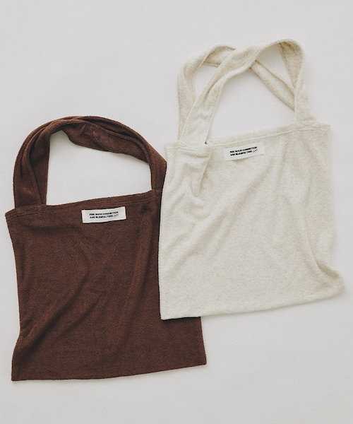 PUAL CE CIN（ピュアルセシン）の「【F&B】パイルBIGトートBAG（バッグ・レディース・ブラウン/オートミール・FREE）」の2枚目の写真