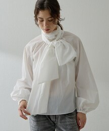 Whim Gazette（ウィムガゼット）の「ギャザーボウタイブラウス（トップス・レディース）」