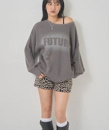 WHO'S WHO gallery | ダメージスプレーロゴニット(ニット/セーター)