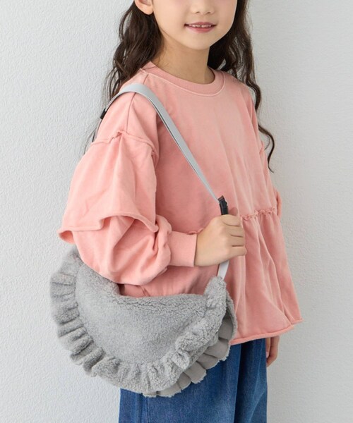CIAOPANIC TYPY(チャオパニックティピー)の「【KIDS】ボアフリルショルダーバッグ(ショルダーバッグ・キッズ・ブラック/グレー/ブルー・ONE)」の2枚目の写真