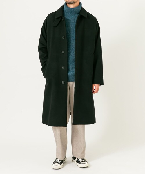 URBAN RESEARCH ROSSO(アーバンリサーチロッソ)の「スーパー100 オーバーバルマカンコート(ステンカラーコート・メンズ・CHARCOAL/NAVY/BLACK・M/L)」の16枚目の写真