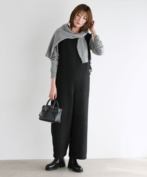 【2025AW】ツイード フリンジ オールインワン ELFRANK サロペット オーバーオール 「2025AW」ツイード フリンジ