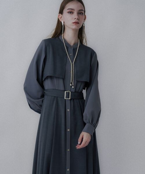 HARE（ハレ）の「マルチマテリアルプリーツワンピース（）」 - WEAR