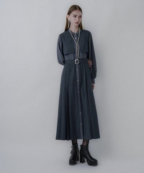 HARE（ハレ）の「マルチマテリアルプリーツワンピース（）」 - WEAR