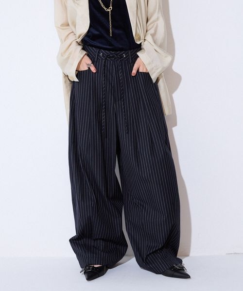 JEANASIS（ジーナシス）の「ウエストドロストコクーンパンツ（パンツ・レディース・ホワイト系その他(08)/ブラック(09)/ネイビー系その他(88)・S/M）」の3枚目の写真