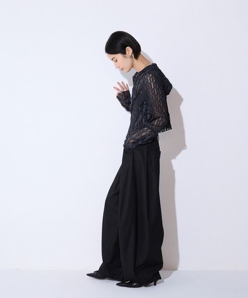 JEANASIS（ジーナシス）の「ウエストドロストコクーンパンツ（パンツ・レディース・ホワイト系その他(08)/ブラック(09)/ネイビー系その他(88)・S/M）」の5枚目の写真