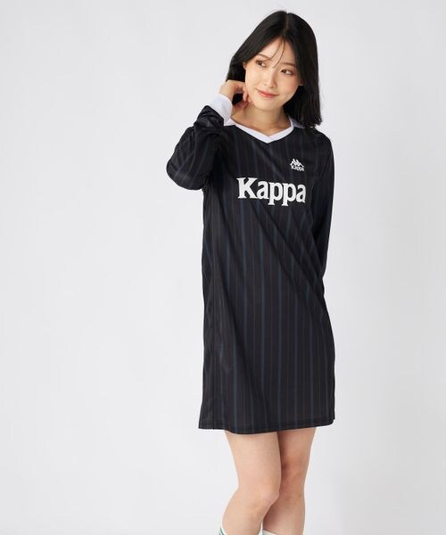 Kappa（カッパ）の「サッカーシャツ ワンピース（ワンピース/ドレス・ブラック21/チェック43・S/M/L）」の10枚目の写真