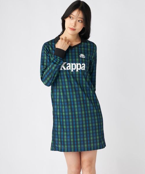 Kappa（カッパ）の「サッカーシャツ ワンピース（ワンピース/ドレス・ブラック21/チェック43・S/M/L）」の15枚目の写真