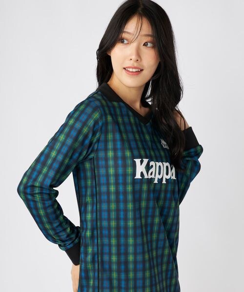 Kappa（カッパ）の「サッカーシャツ ワンピース（ワンピース/ドレス・ブラック21/チェック43・S/M/L）」の18枚目の写真