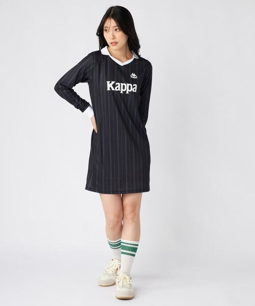 Kappa（カッパ）の「サッカーシャツ ワンピース（ワンピース/ドレス・ブラック21/チェック43・S/M/L）」の8枚目の写真