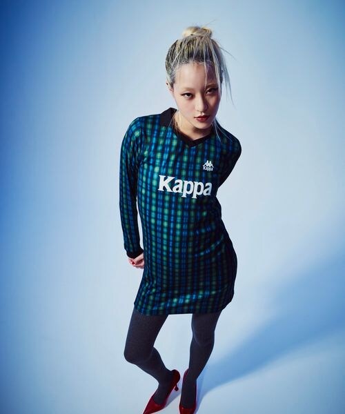 Kappa（カッパ）の「サッカーシャツ ワンピース（ワンピース/ドレス・ブラック21/チェック43・S/M/L）」の5枚目の写真