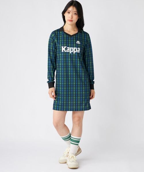 Kappa（カッパ）の「サッカーシャツ ワンピース（ワンピース/ドレス・ブラック21/チェック43・S/M/L）」の16枚目の写真