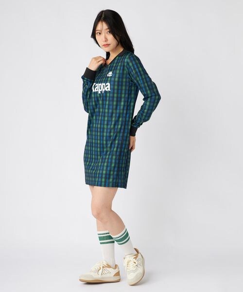 Kappa（カッパ）の「サッカーシャツ ワンピース（ワンピース/ドレス・ブラック21/チェック43・S/M/L）」の14枚目の写真
