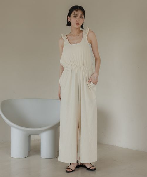 LOWRYSFARM　今季 フリル オールインワン LOWRYS FARM（ローリーズファーム）の「フリルサロペット