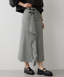 Whim Gazette（ウィムガゼット）の「チェックフリンジスカート（スカート・レディース）」