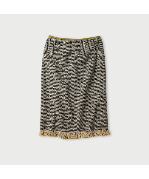 ★45Ｒ★ドネガルツイードのラップスカート　新品未使用 ドネガルツイードのラップスカート