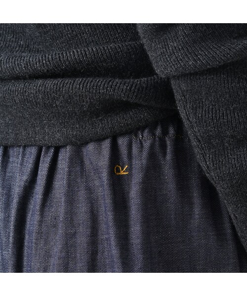 45プチデニムのティアードフリルペチスカート