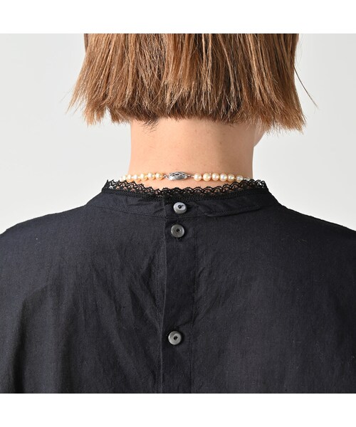 45R（フォーティファイブアール）の「インドカディのタックレースブラウス（その他・レディース・92-クロ・02-M/03-L）」の10枚目の写真