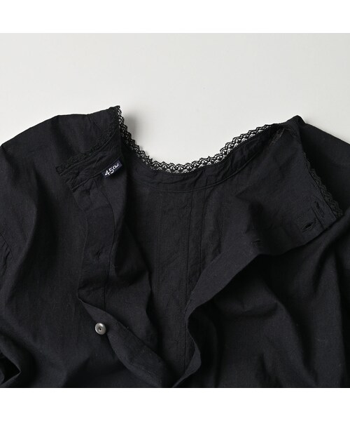 45R（フォーティファイブアール）の「インドカディのタックレースブラウス（その他・レディース・92-クロ・02-M/03-L）」の16枚目の写真