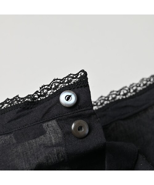 45R（フォーティファイブアール）の「インドカディのタックレースブラウス（その他・レディース・92-クロ・02-M/03-L）」の17枚目の写真