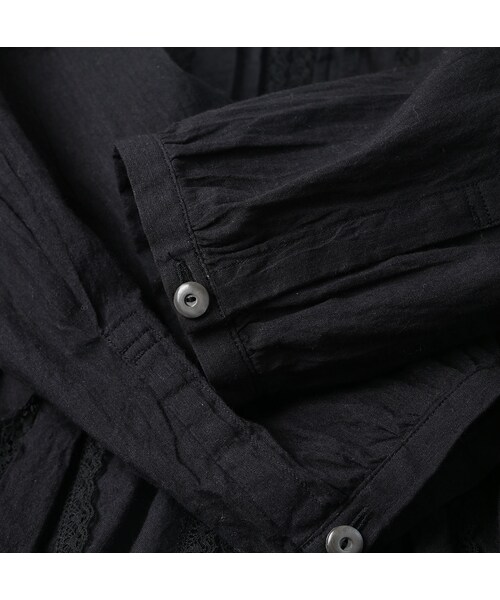 45R（フォーティファイブアール）の「インドカディのタックレースブラウス（その他・レディース・92-クロ・02-M/03-L）」の15枚目の写真