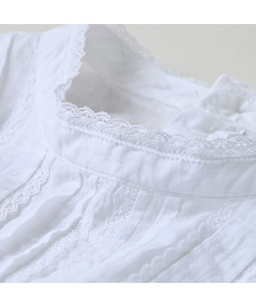 45R（フォーティファイブアール）の「インドカディのタックレースブラウス（その他・レディース・02-シロ・02-M/03-L）」の13枚目の写真