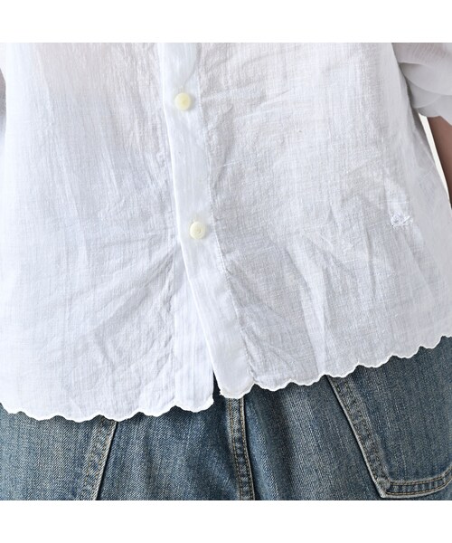 45R（フォーティファイブアール）の「インドカディのタックレースブラウス（その他・レディース・02-シロ・02-M/03-L）」の11枚目の写真