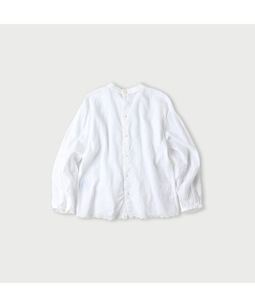 45R（フォーティファイブアール）の「インドカディのタックレースブラウス（その他・レディース・02-シロ・02-M/03-L）」の2枚目の写真