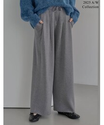 Re:EDIT（リエディ）の「ハイゲージニットタックパンツ - パンツ通販 | 人気レディースファッション - Re:EDIT（リエディ）（その他・レディース）」