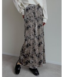 Re:EDIT（リエディ）の「タイダイ柄カットベロアナロースカート - スカート通販 | 人気レディースファッション - Re:EDIT（リエディ）（その他・レディース）」