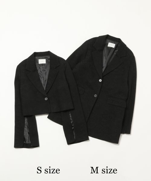 【HARE】 ヴィンテージ ジャガード 2way ジャケット ブラック S HARE（ハレ）の「VINTAGEジャガード2WAYジャケット（）」 - WEAR